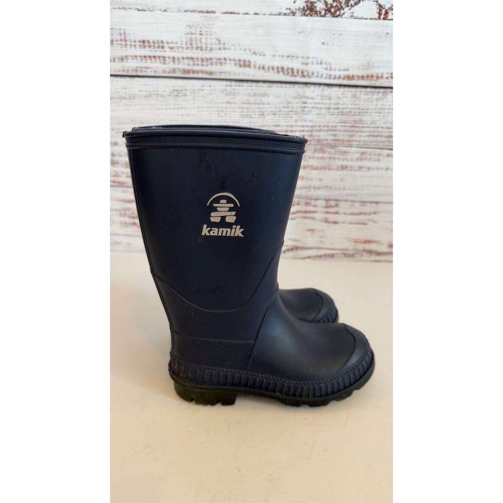 Kamik Kids Stom Rain Boots Waterproof Blue Size 8 - Picture 2 of 9